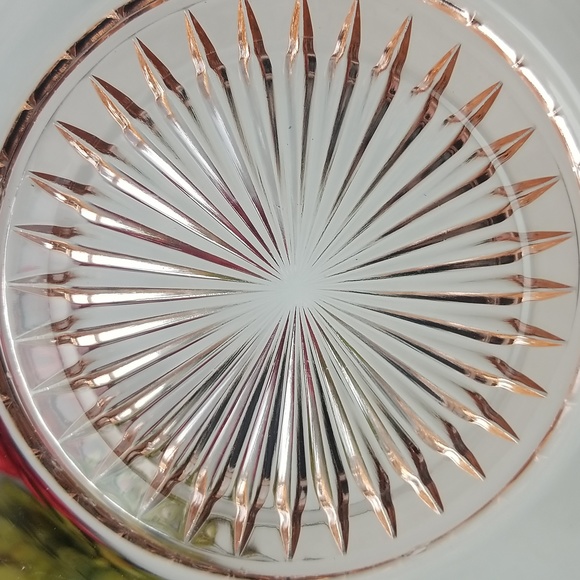 Cambridge Elegant Pink Etched Cracker Plate - Picture 6 of 12